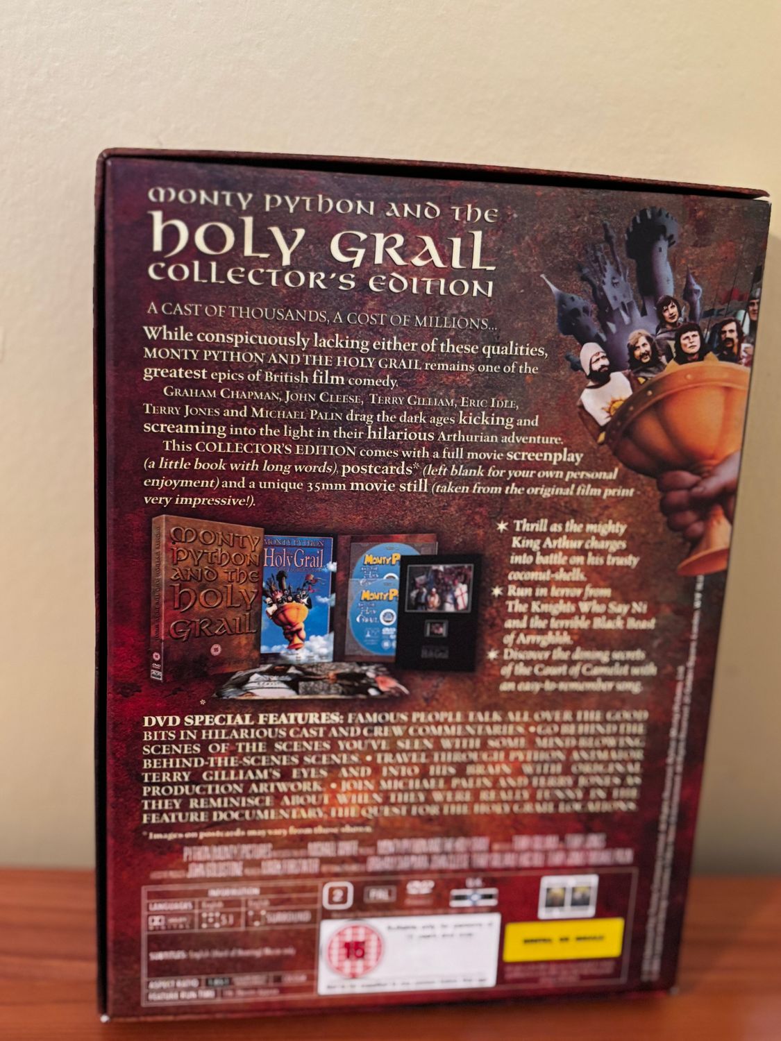 Monty Python and the Holy Grail- Collectors Edition 2-Disc DVD Boxset offers a hilarious journey through British comedy.