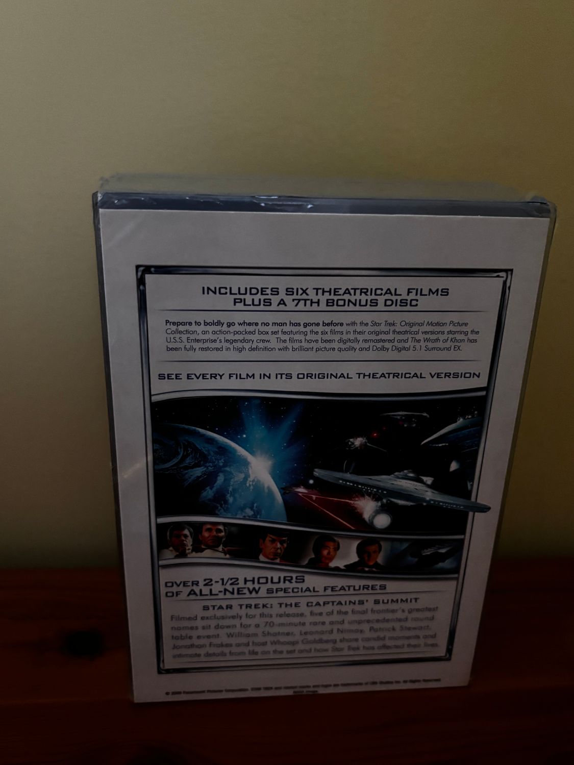Star Trek Original Motion Picture Collection Movies 1-6 DVD Boxset showcases six iconic films in a sleek package.