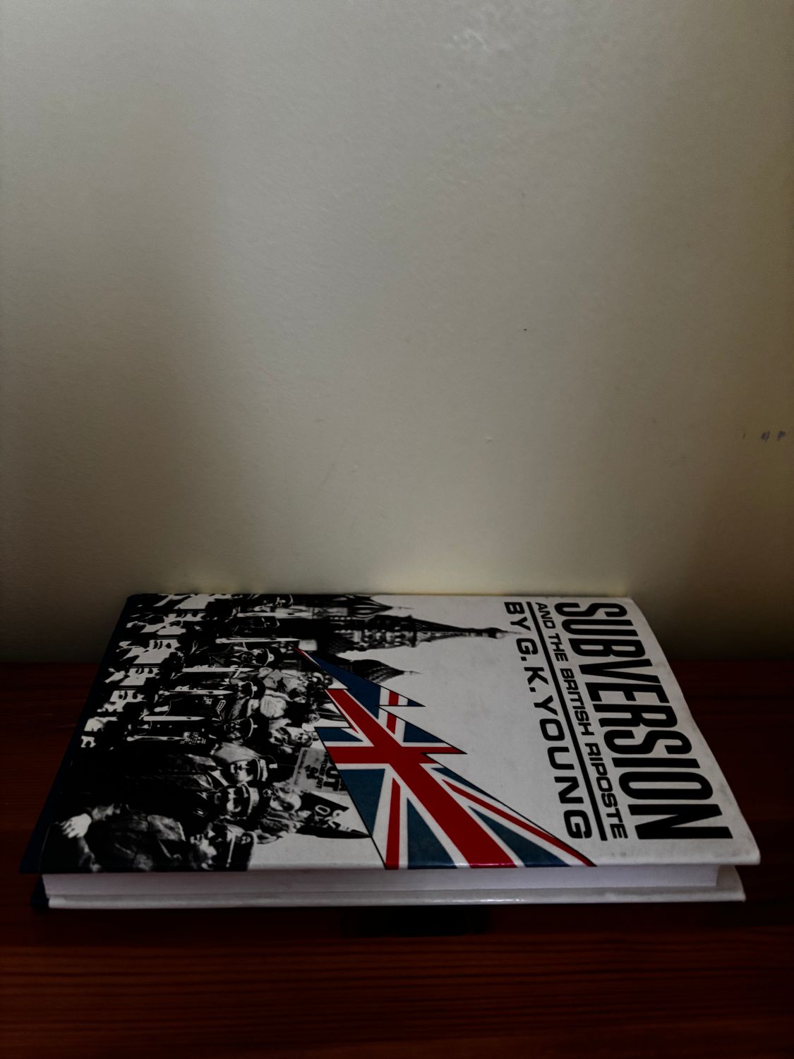 Hardcover edition of Subversion and the British Riposte by G.K. Young (1984) showcasing a striking cover design.