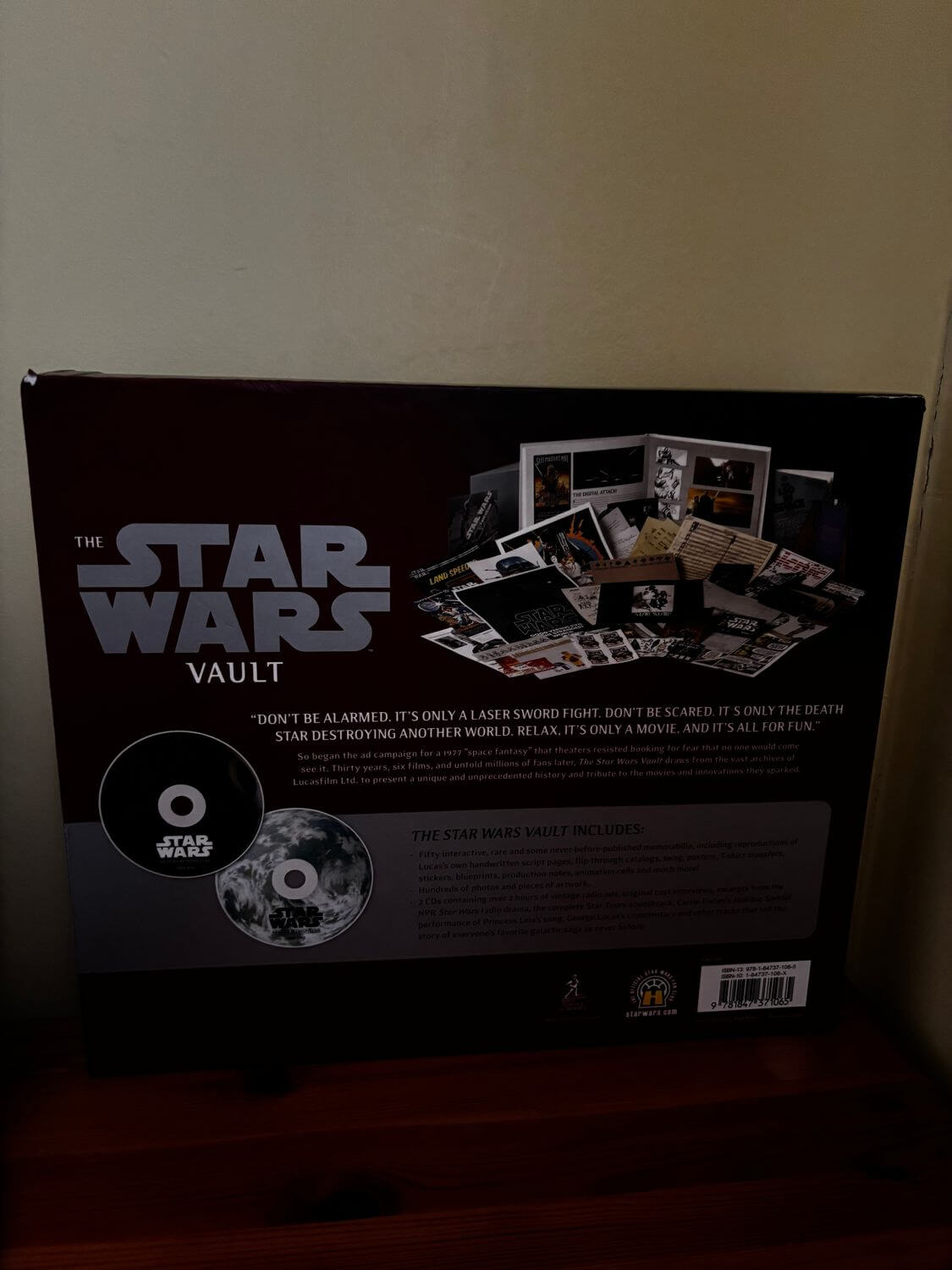 The "Star Wars" Vault: Thirty Years. Complete With All Inserts And CDs showcases a hardback book and two CDs by Simon & Schuster.