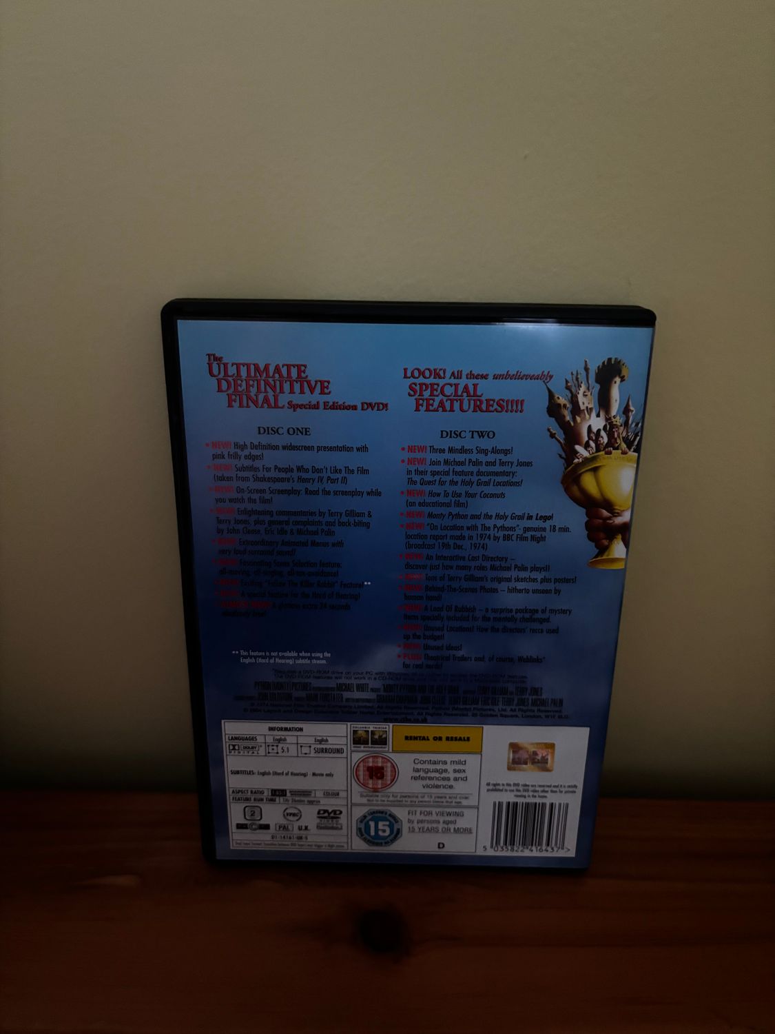 Monty Python - The Movies DVD (2004) John Cleese, featuring iconic comedy classics on a 5-disc collection.