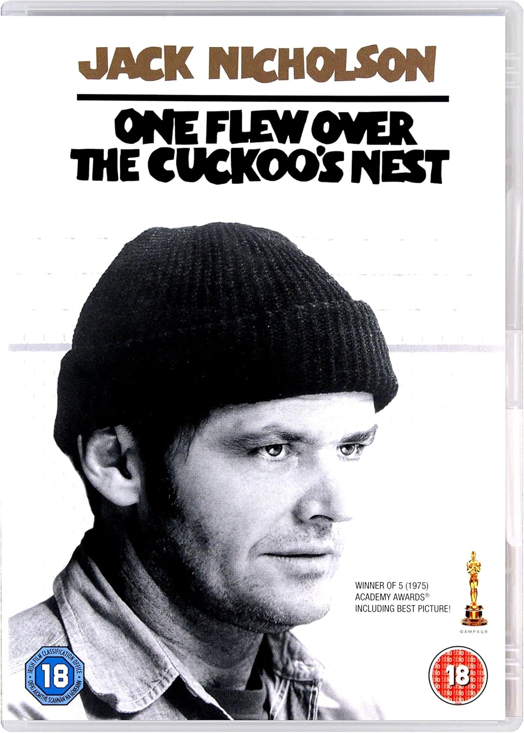 One Flew Over The Cuckoo's Nest DVD (1975) Jack Nicholson showcases a classic film experience for cinema lovers.