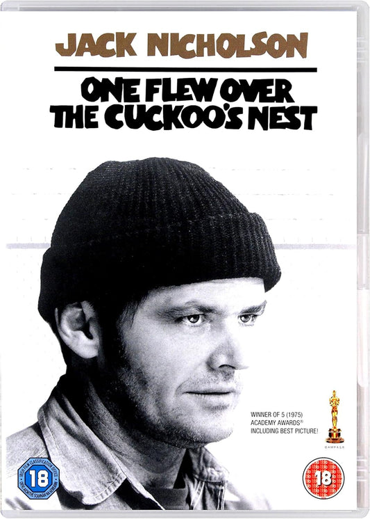 One Flew Over The Cuckoo's Nest DVD (1975) Jack Nicholson showcases a classic film experience for cinema lovers.