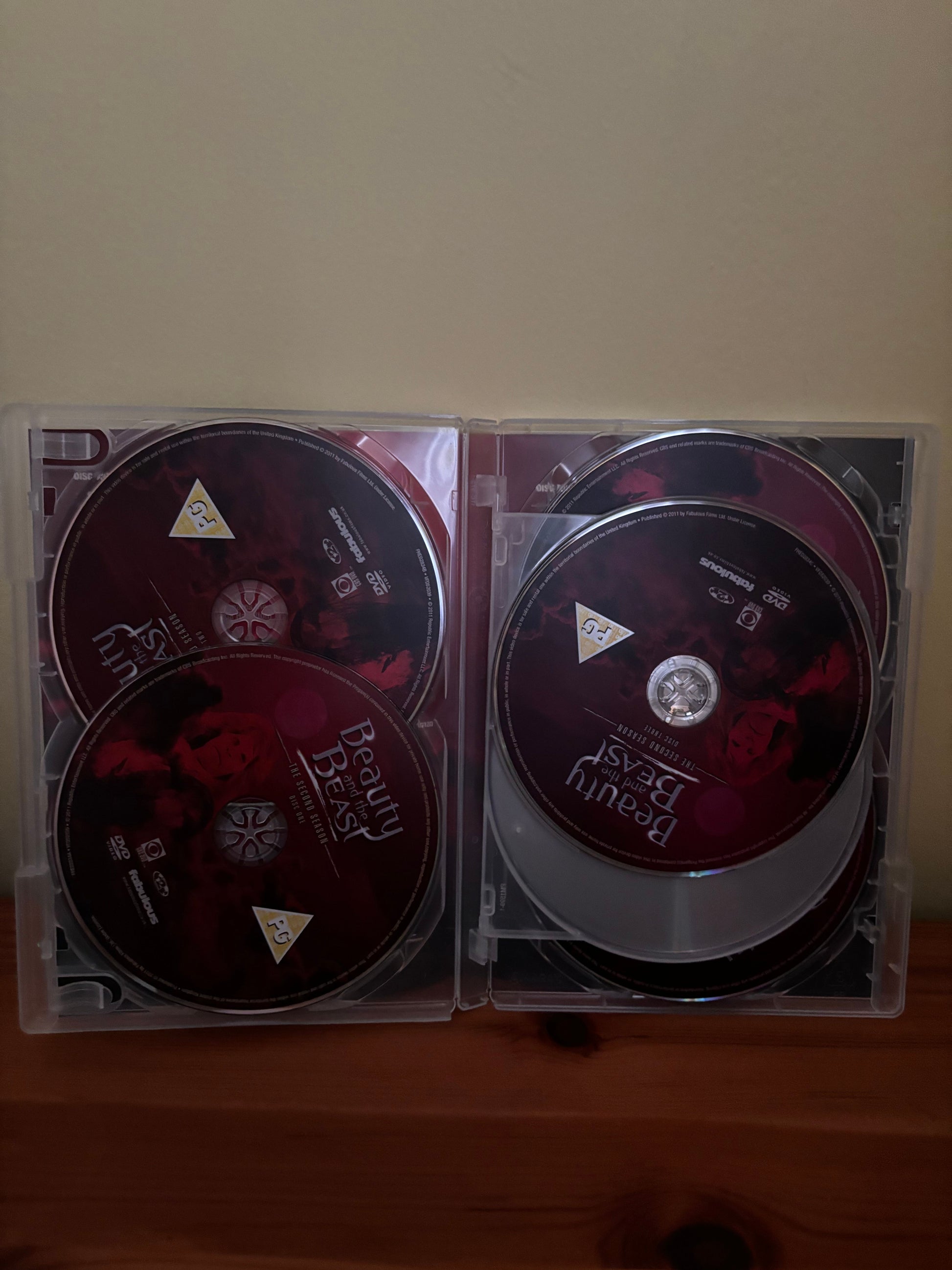 Beauty and the Beast Complete Series 1-3 DVD box set showing all 16 enchanting discs for fans to enjoy.