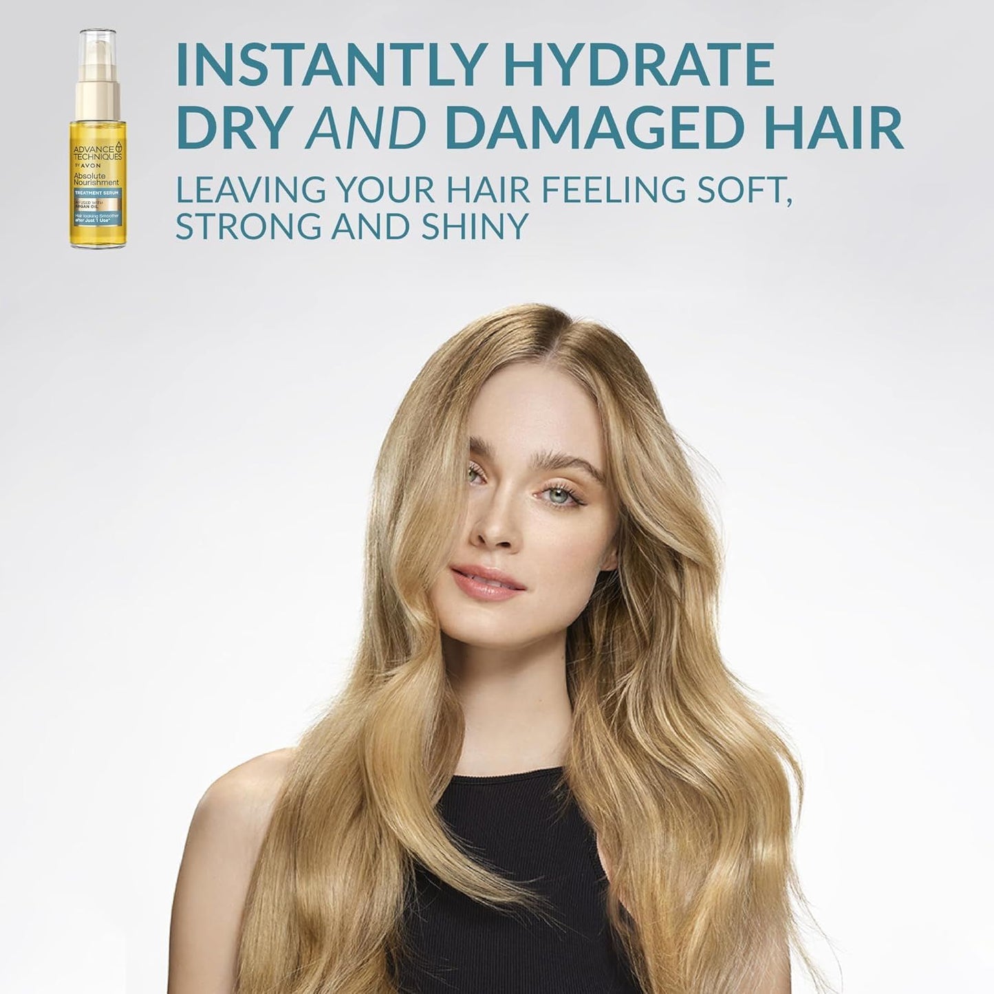 Transform your hair with Absolute Nourishment Argan Hair Serum - 30ml by Avon for silky, radiant results.