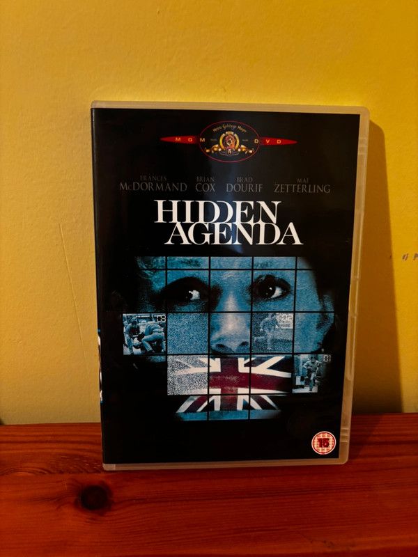 Hidden Agenda DVD showcases a gripping thriller directed by Ken Loach, featuring stars like Frances McDormand.