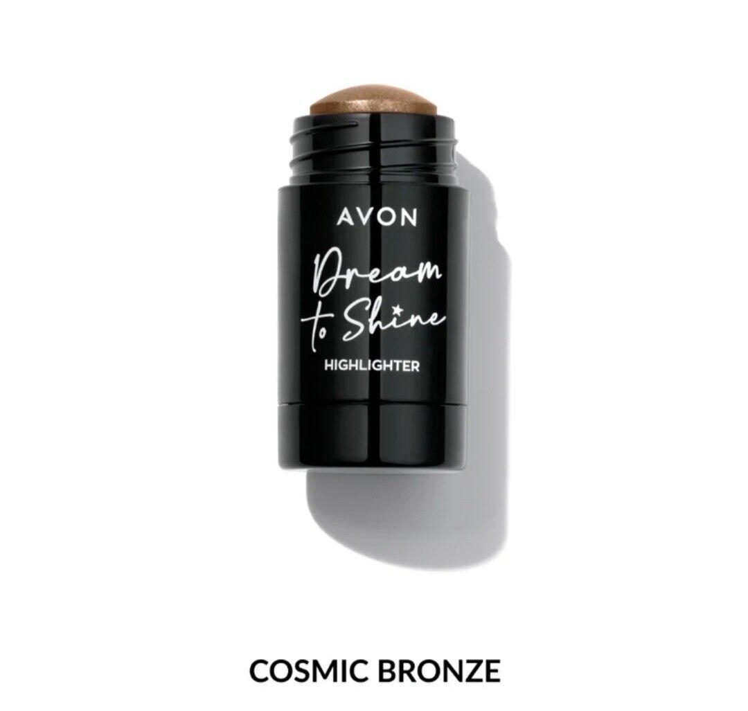 Avon Dream to Shine in "Cosmic Bronze" highlighter, designed to illuminate and enhance your natural glow.