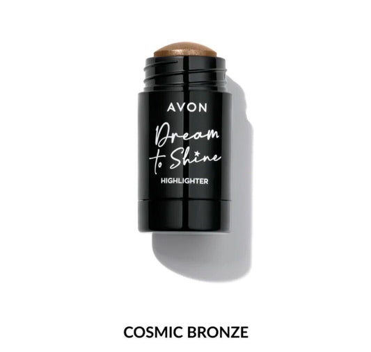 Avon Dream to Shine in "Cosmic Bronze" highlighter, designed to illuminate and enhance your natural glow.