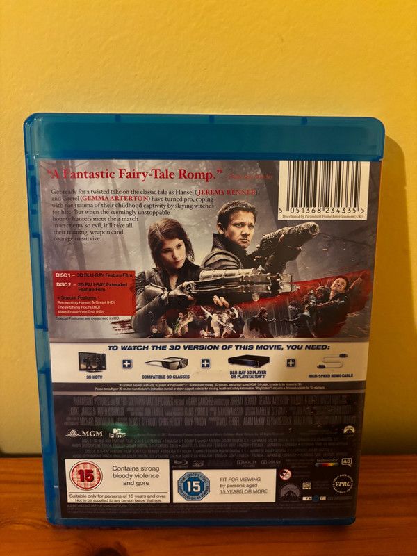 Explore the thrilling adventure of Hansel and Gretel: Witch Hunters 2013 Blu-ray, a darkly enchanting 2-disc edition.