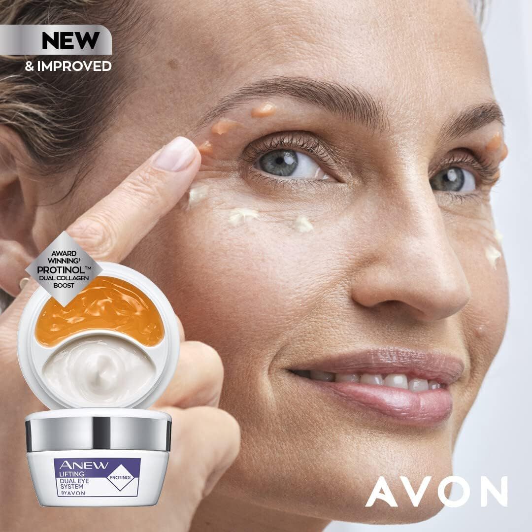 Revitalise your eyes with Avon Anew Lifting Dual Eye System with Protinol for a youthful, radiant appearance.