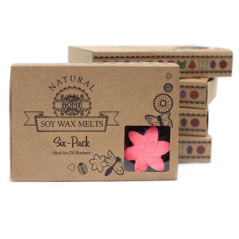Box of 6 Wax Melts - Classic Rose, luxurious soy melts for enchanting home fragrance by Natural Home.