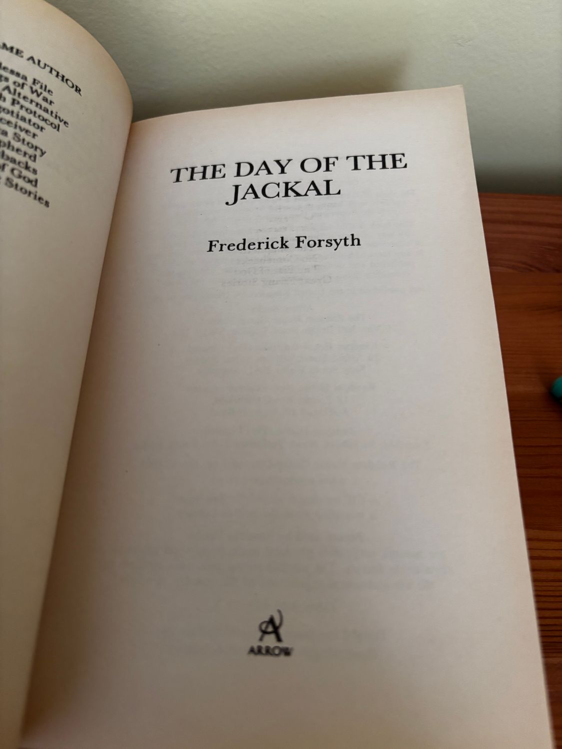 Explore the gripping narrative of espionage in Day of the Jackal -Frederick Forsyth, a classic paperback edition.