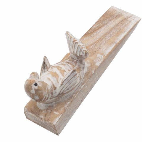 Hand carved Doorstop - Baby Seal crafted from sustainable Jemipinis wood, perfect for keeping doors open and adding charm.