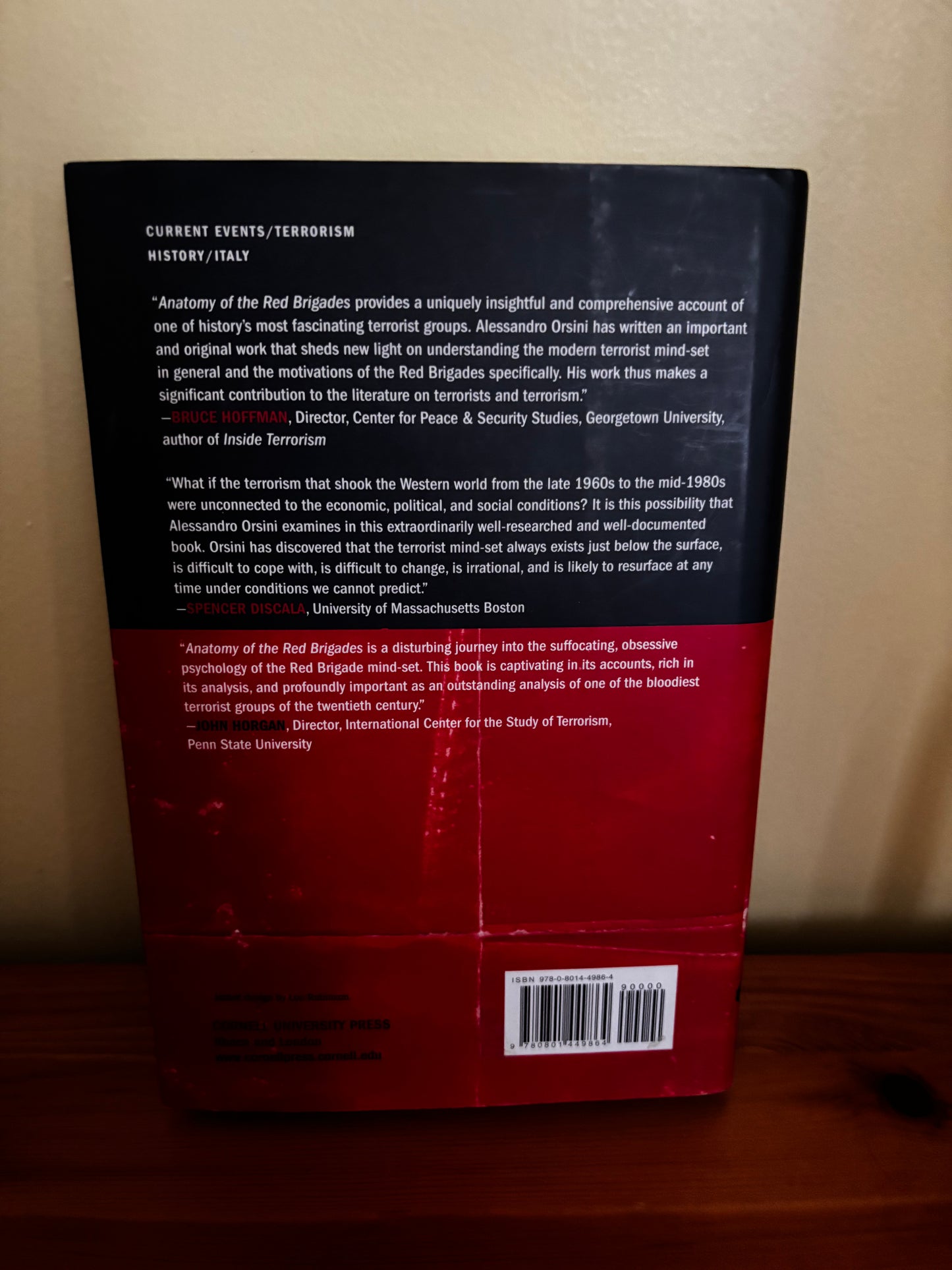 Alessandro Orsini Anatomy of the Red Brigades Hardback Book UK