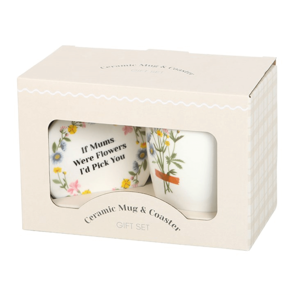 🌸 If Mums Were Flowers Floral Mug & Coaster Set
