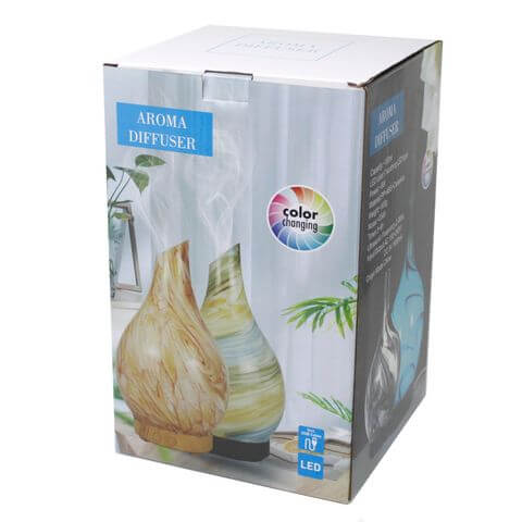 Ibiza Atomiser - Infinity Lights - USB - Colour Change aroma diffuser box showcasing its elegant design and features.