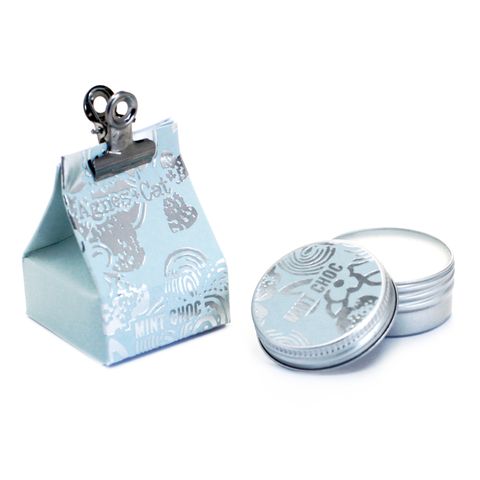 Agnes and Cat Lip Balm - Mint Chocolate in unique packaging, perfect for winter moisturising and gifting.