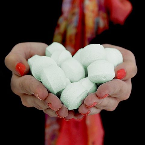 Delight in the 1.3Kg Box of Chill Pills (Mini Bath Bombs) - Mango, perfect for tropical relaxation and gifting.