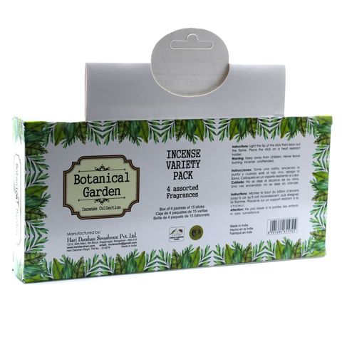 Botanical Garden Incense Gift Set - 4 Assorted Fragrances, featuring elegant packaging and a delightful aroma collection.