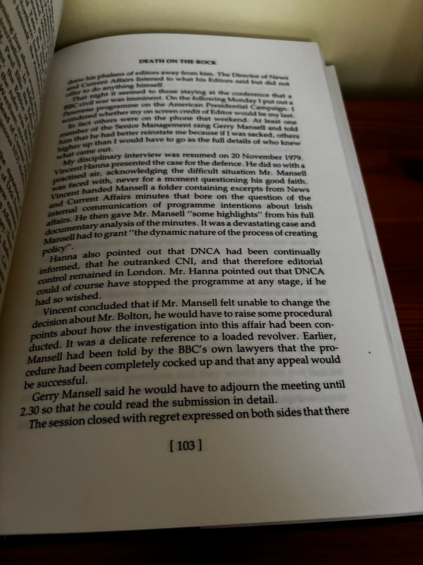 Detailed text from "Death on the Rock: And Other Stories Hardcover – 1 Mar. 1990", exploring the IRA incident in Gibraltar.