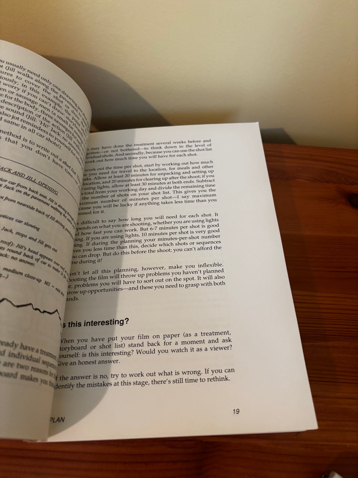 Open pages from "Directing on Camera: A Checklist of Video and Film Technique By Harris Watts" on practical filmmaking advice.