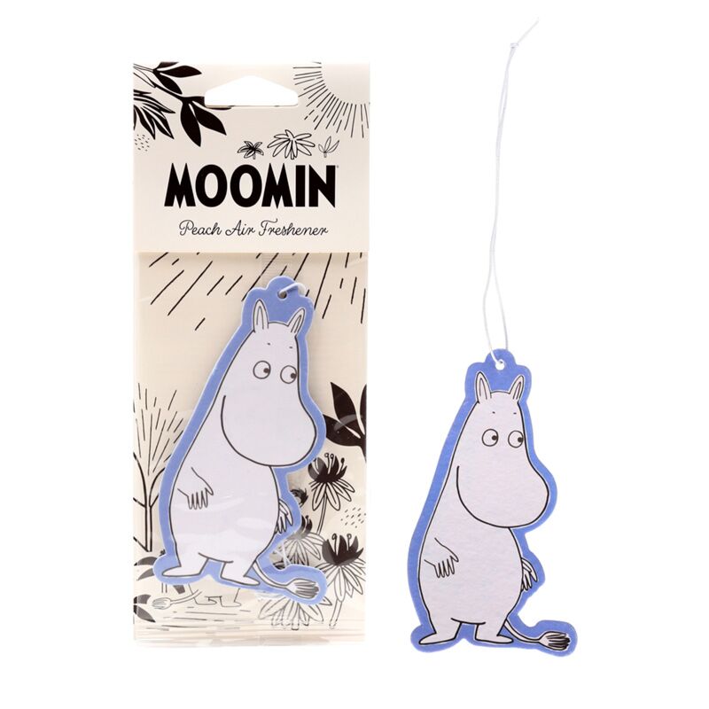 Air Freshener - Peach-scented Moomin Tammi with hanging string, featuring Moomin silhouette.