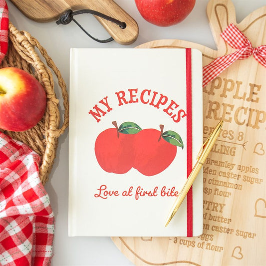 Charming My Recipes A5 Notebook with Pen, perfect for organising favourite recipes in style. Ideal gift for cooking enthusiasts.