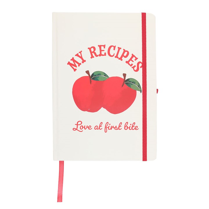Charming My Recipes A5 Notebook with Pen for organising favourite recipes, perfect for culinary enthusiasts.