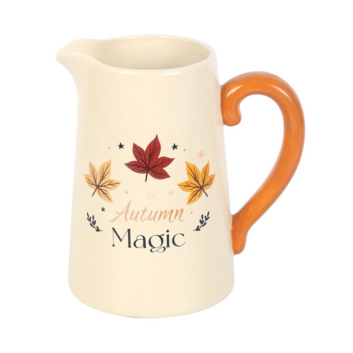 Stylish Autumn Magic Ceramic Flower Jug, perfect for seasonal décor with fresh or dried flowers. Ideal for autumn themes.