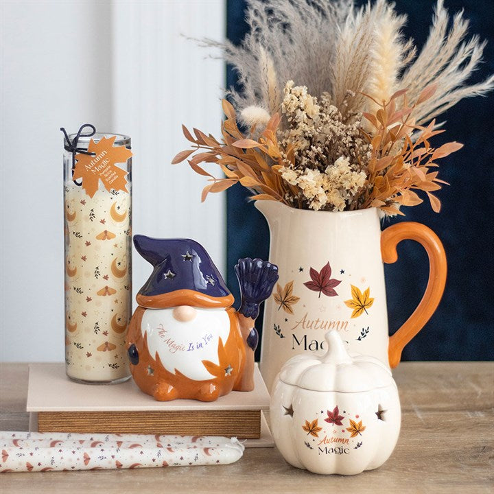 Autumn Magic Ceramic Flower Jug beautifully displays dried flowers, enhancing your seasonal décor with charm.