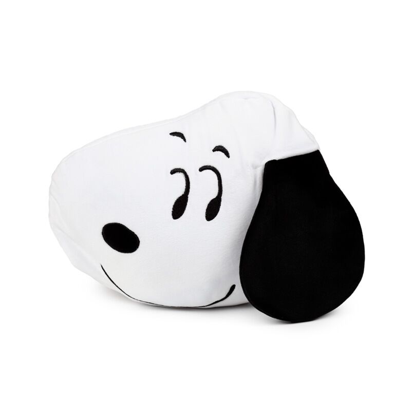 Snoopy plush head from a 2-in-1 Blankeazzz travel plush and blanket set.