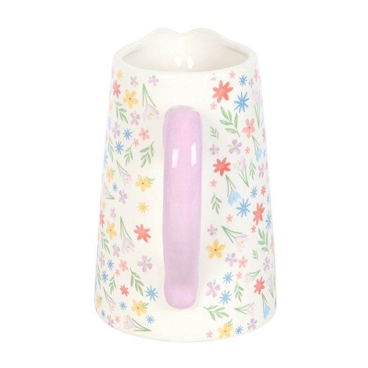Brighten your home with the Spring Floral Print Ceramic Flower Jug, featuring a vibrant floral design for all occasions.