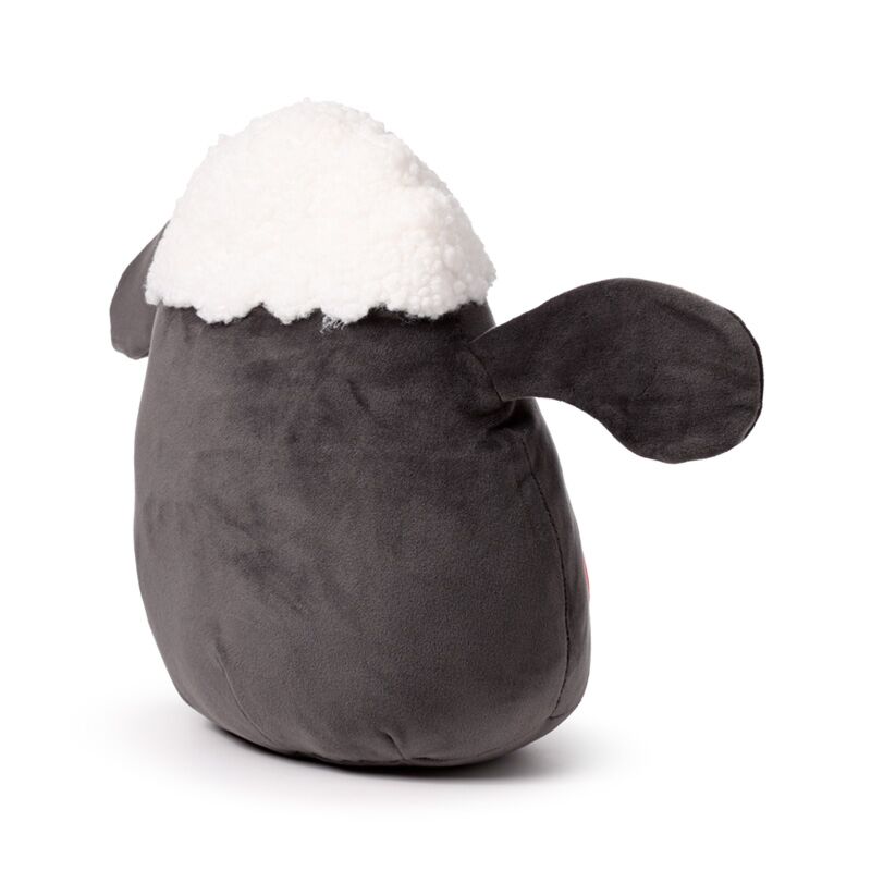 Squidglys Plush Toy - Kawaii Shaun the Sheep, grey body with white fleece, cuddly farmyard companion.