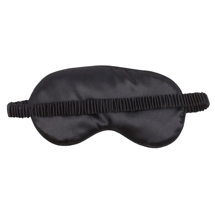 Dead Tired Satin Sleep Mask in black, perfect for a stylish, light-blocking bedtime routine. Ideal for restful sleep.