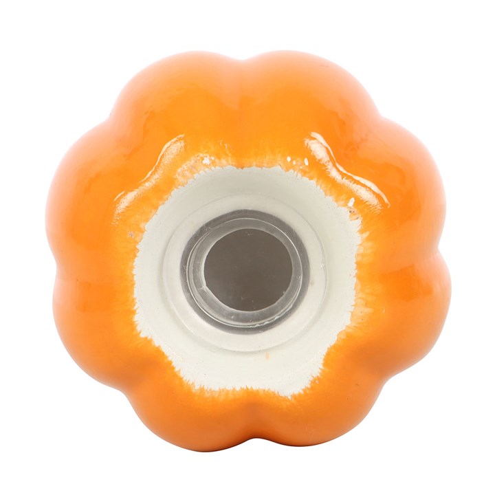Cute ceramic Pumpkin Salt and Pepper Shakers, perfect for autumn table settings and Halloween celebrations.