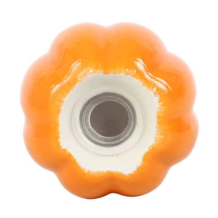 Cute ceramic Pumpkin Salt and Pepper Shakers, perfect for autumn table settings and Halloween celebrations.