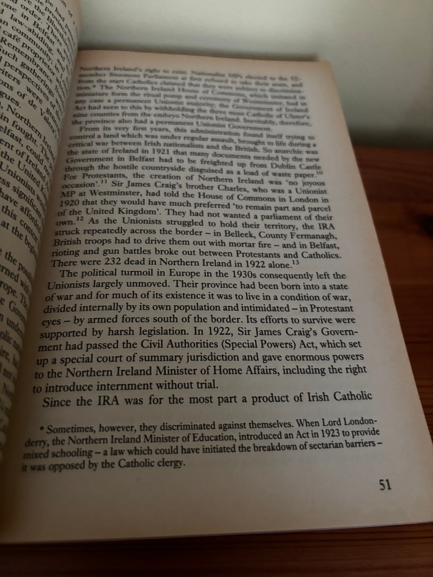 Detailed page from *In Time of War: Ireland, Ulster and the Price of Neutrality, 1939-45* paperback, 1 Mar. 1985.