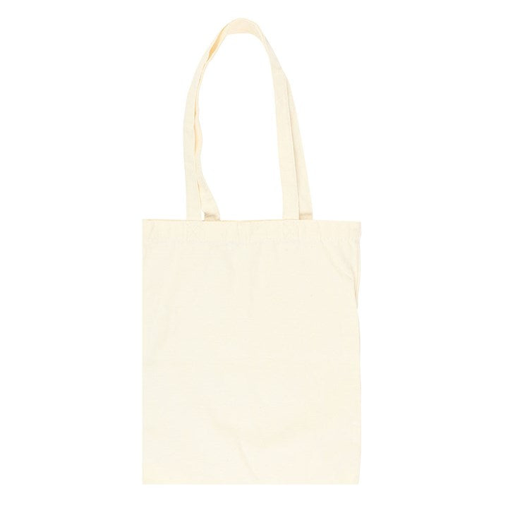 Groovy Ghost Print Polycotton Tote Bag, perfect for adding Halloween flair to errands and shopping trips.