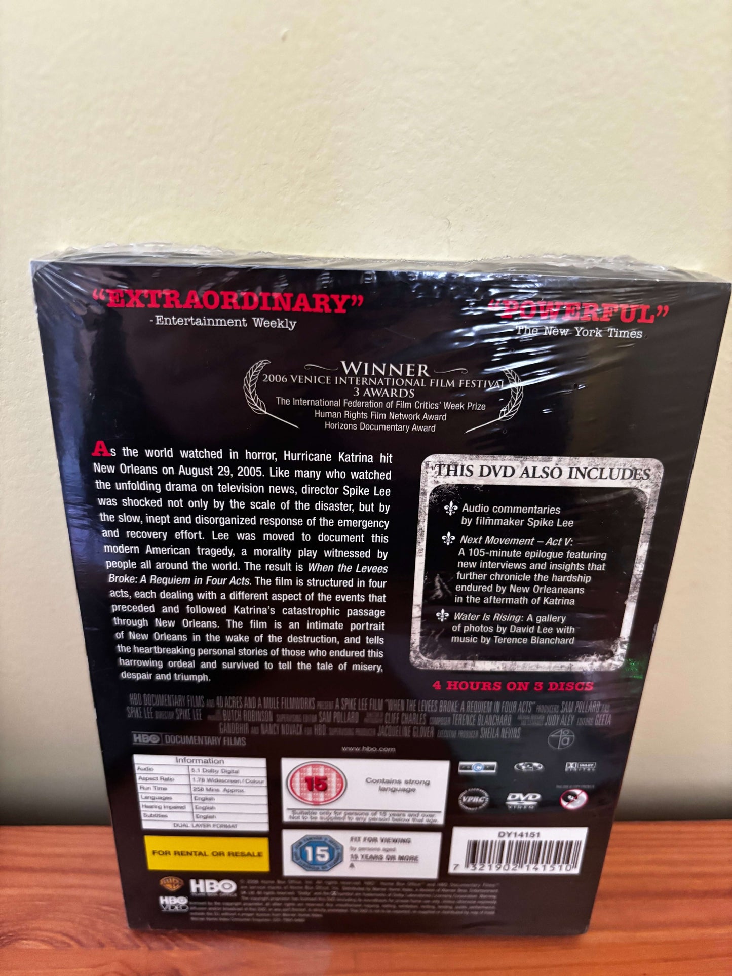When The Levees Broke 3 Disc Edition DVD 2006 Spike Lee