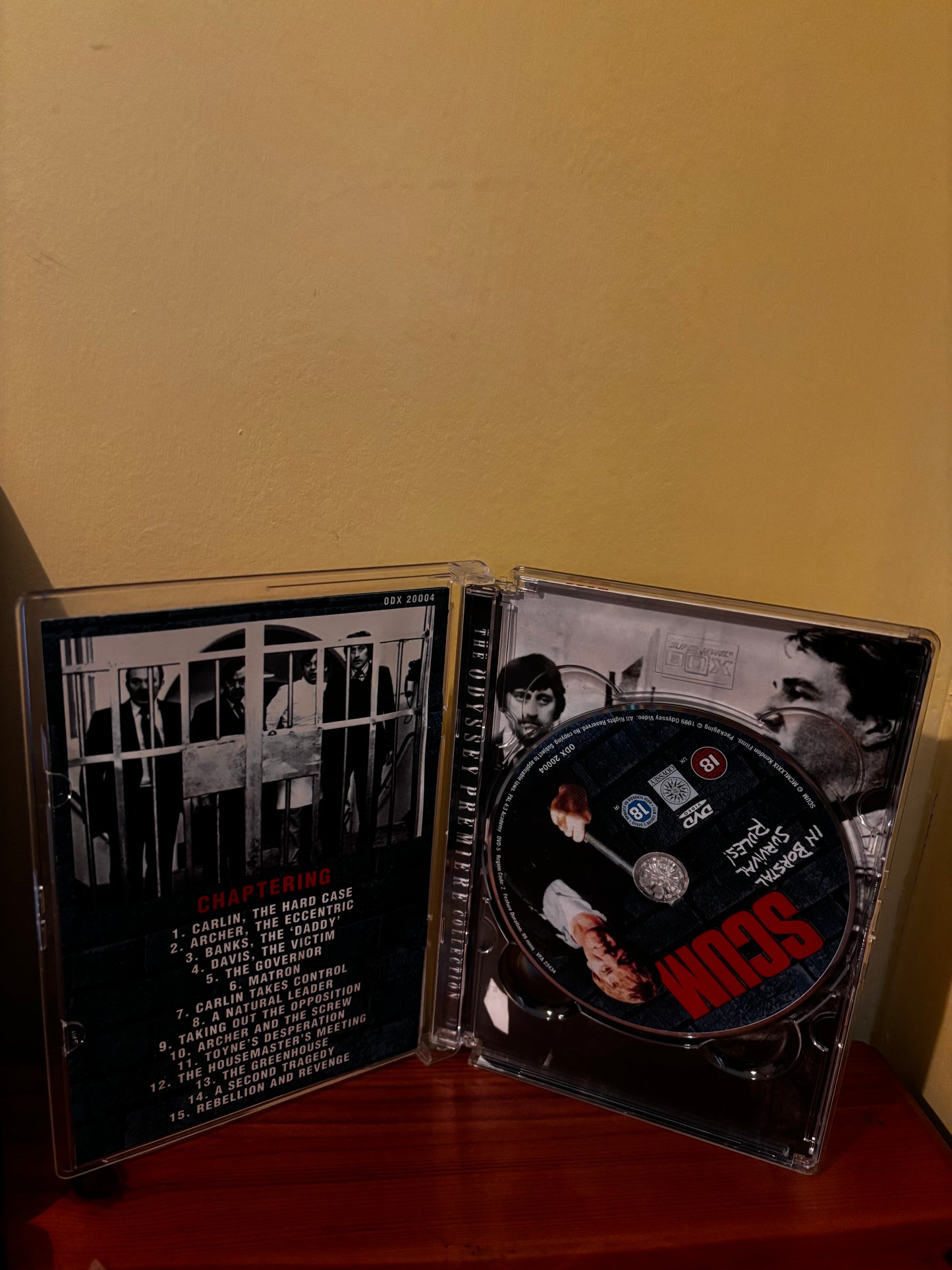 Scum DVD - Ray Winstone 1979 Controversial British Drama Uncut Odyssey Collection with case art and disc.