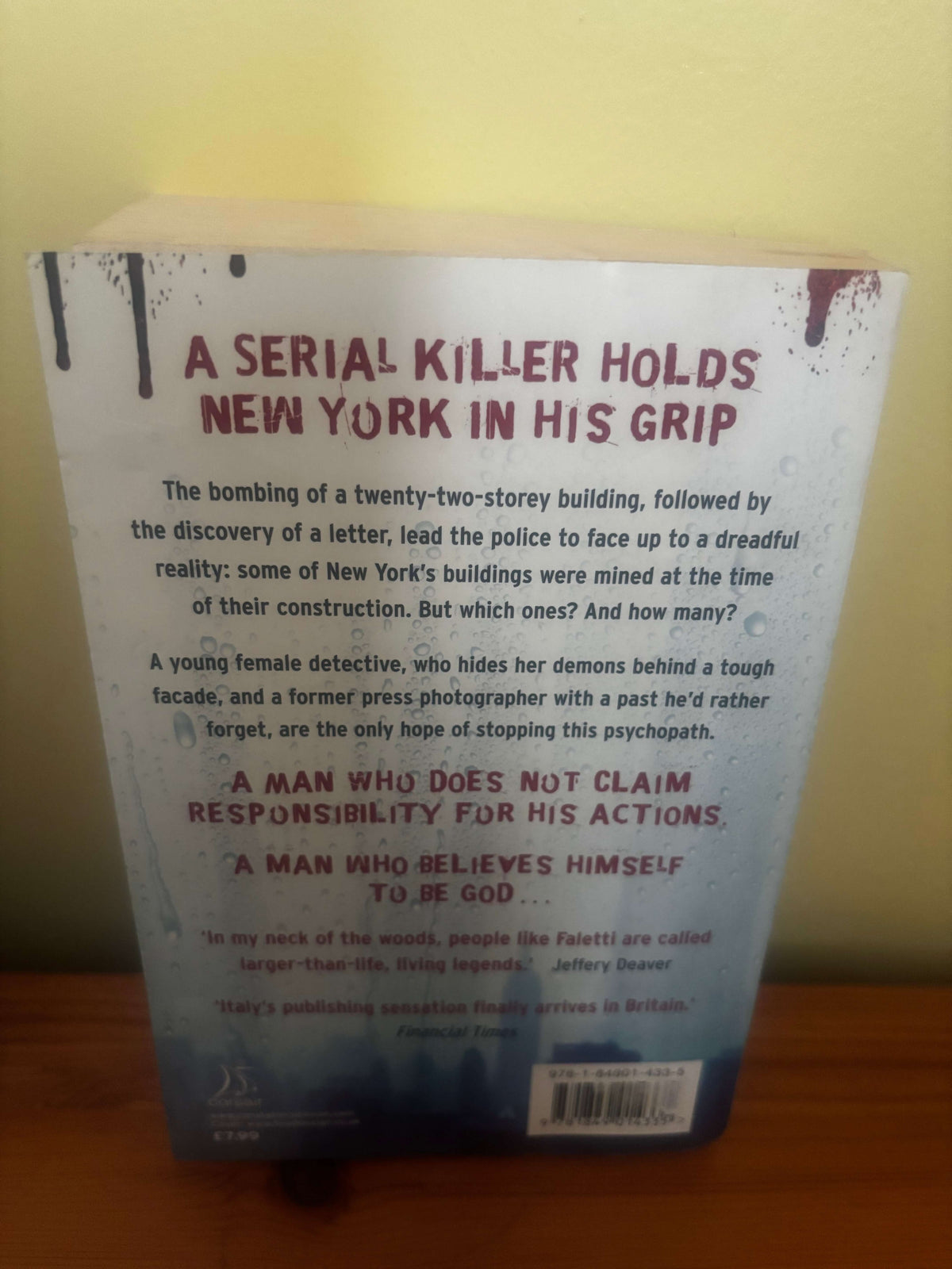 Book cover with text on a yellow background