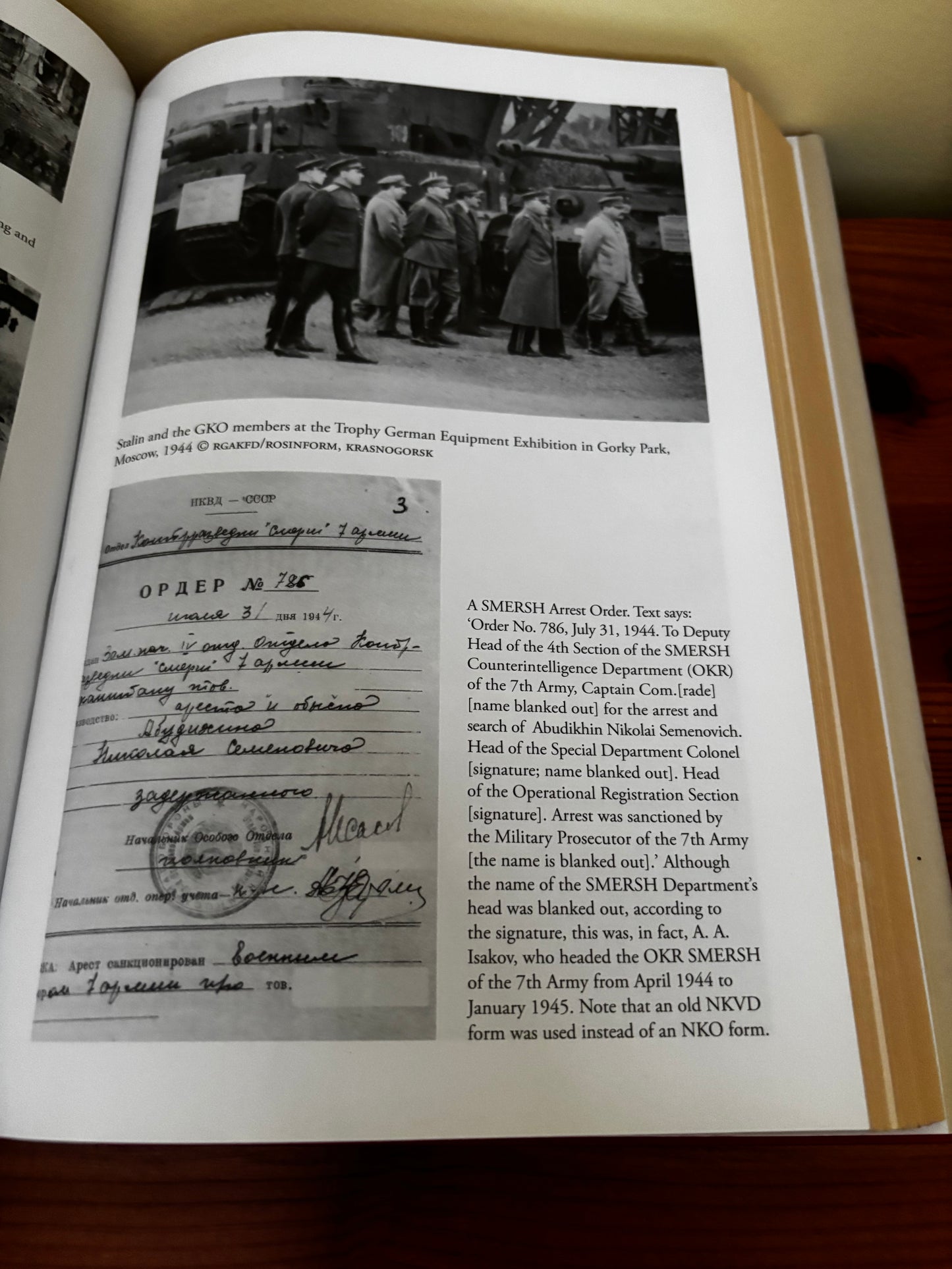 Historical document showcasing Smersh: Stalin's Secret Weapon. Soviet Military Counterintelligence in WWII tactics.