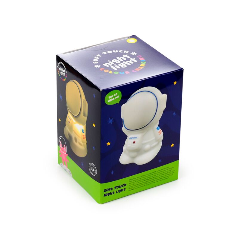 Colour-changing Space Cadets Astronaut night light in its packaging.