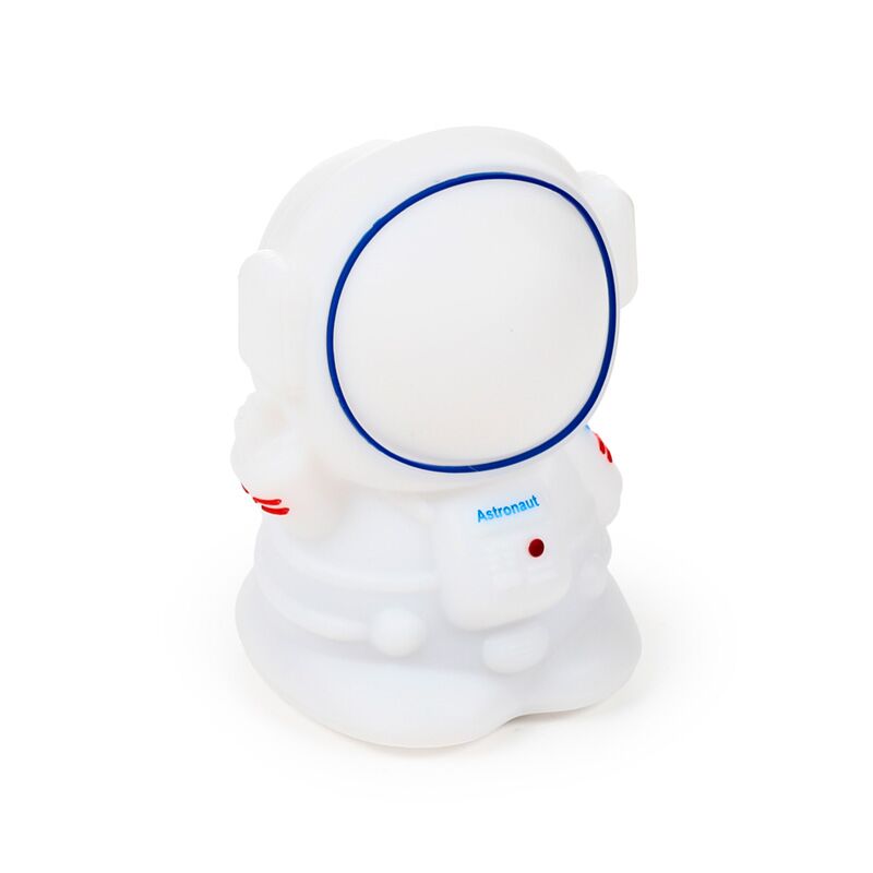 Silicone Space Cadets Astronaut colour-changing sleep lamp, rechargeable USB-C.