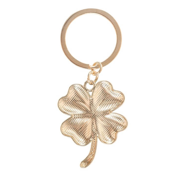 🍀 Lucky Four Leaf Clover Keyring