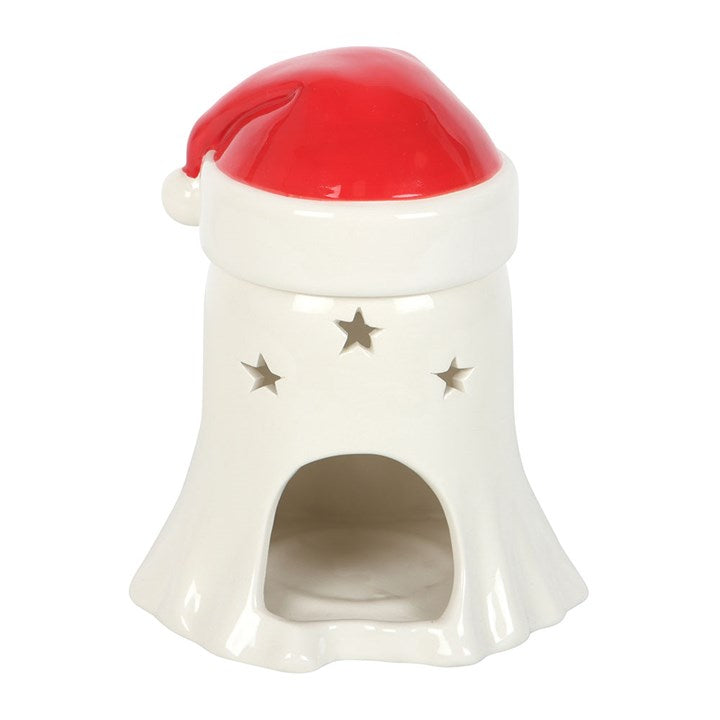 Ghost with Santa Hat Oil Burner and Wax Warmer adds festive charm with a spooky twist, perfect for quirky holiday decor.