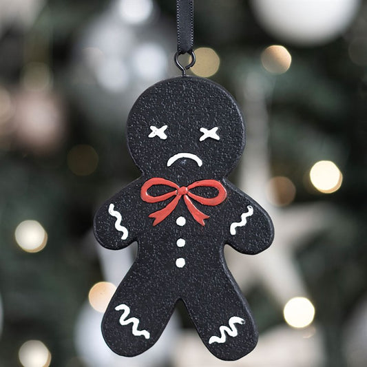 Gingerdead Man Hanging Ornament adds a spooky twist to your Christmas tree, perfect for festive mischief.