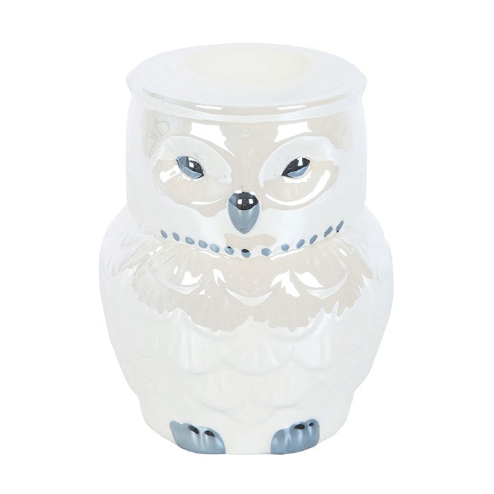 Owl Shaped Iridescent Oil Burner and Wax Warmer adds a mystical touch to any space with its dreamy glaze.