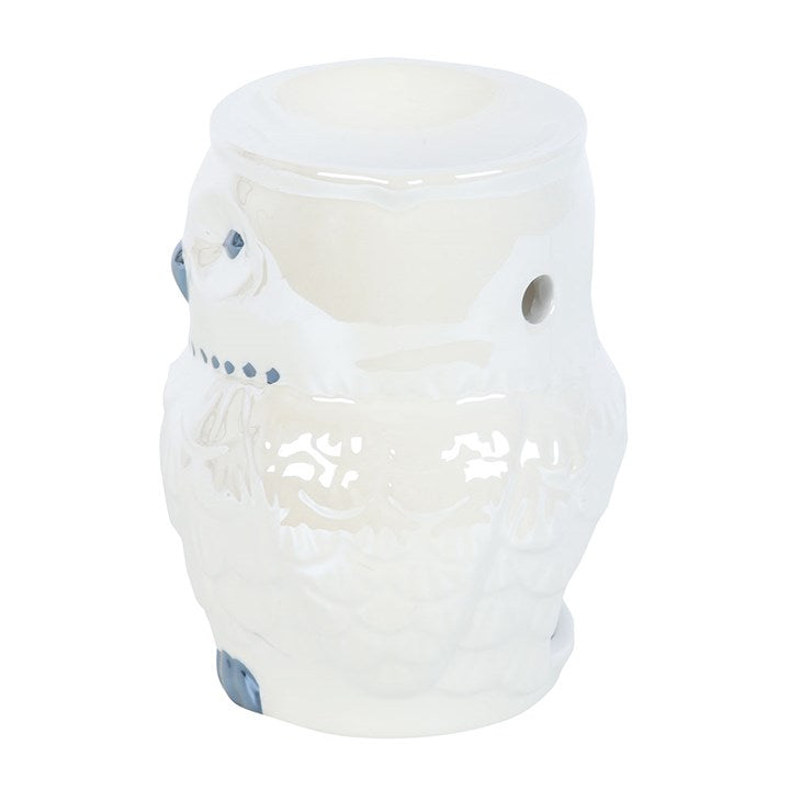 Owl Shaped Iridescent Oil Burner and Wax Warmer adds a mystical touch with its dreamy glaze, perfect for any room.