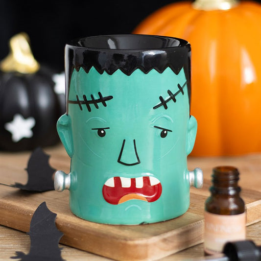 Grumpy Frank Monster Oil Burner and Wax Warmer adds a spooky glow, perfect for Halloween and classic horror fans.